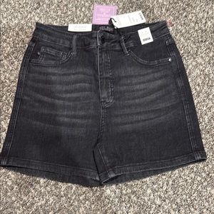 Classic Black Denim Shorts